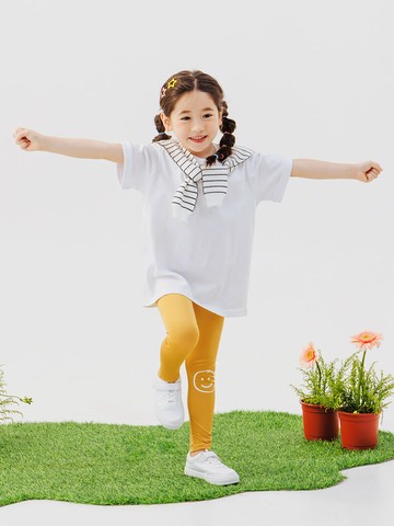 涼感．冰咖啡紗彈力抗UV笑臉鬆緊腰多色內搭褲