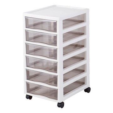 哩哩摳摳 LILIKOKO 辦公文件收納櫃 Set 6層 萬向輪 加厚PP材質 A4紙適用  白色