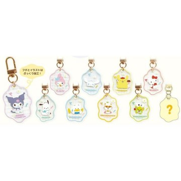 小禮堂 Sanrio 三麗鷗 透明立體壓克力吊飾鑰匙圈盲盒 全套10入組 (下午茶)