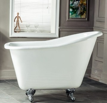 【麗室衛浴】BATHTUB WORLD 高級鑄鐵浴缸 1300*730*680mm 鉻腳