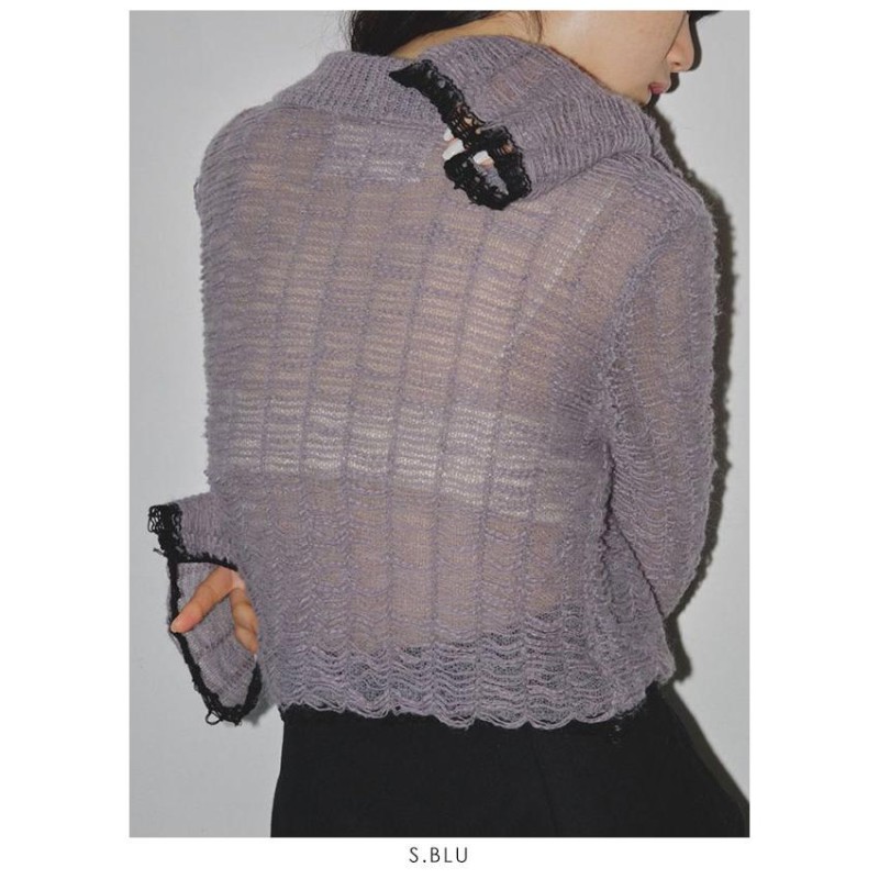 TODAYFUL 2023winter トゥデイフル Mesh Jacquard Knitshirts メッシュ 