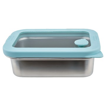 MiyAco 米雅可 輕&漾 316不鏽鋼玻璃蓋保鮮盒 耐酸鹼 可烤箱加熱  1個