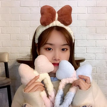 網紅洗臉用束發帶女敷面膜化妝洗漱甜美發箍綁發頭箍可愛外出頭飾