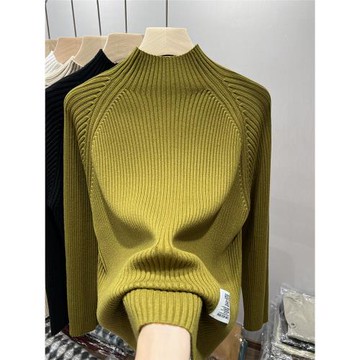大碼遮肚百搭洋氣高領打底衫新款秋冬針織衫胖mm寬松毛衣顯瘦上衣