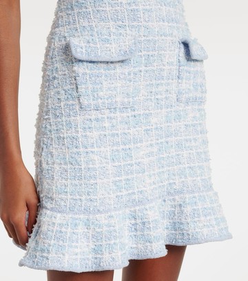 Self-Portrait Checked knitted minidress