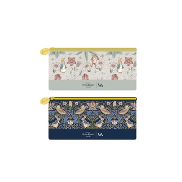 比得兔 V&A博物館聯名系列 皮質拉鏈袋(M)(隨機出貨)