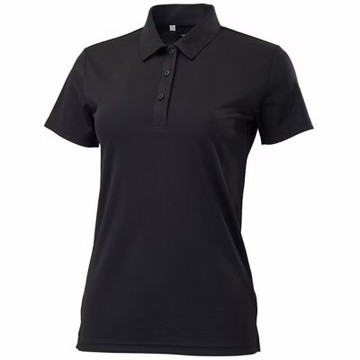 MIZUNO 美津濃 短袖上衣 女 POLO衫 吸濕排汗 黑 32TAC31809
