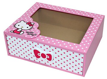 【震撼精品百貨】Hello Kitty 凱蒂貓 HELLO KITTY圓點風收納盒-粉 震撼日式精品百貨