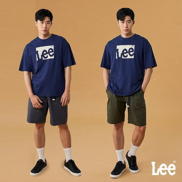 Lee 斜口袋休閒短褲 男 橄綠 深藍 LB521001