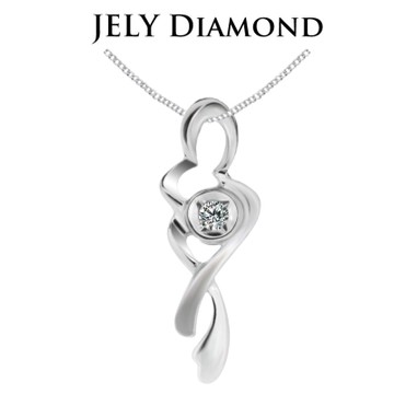 JELY 羞澀戀人 約3分天然真鑽項鍊