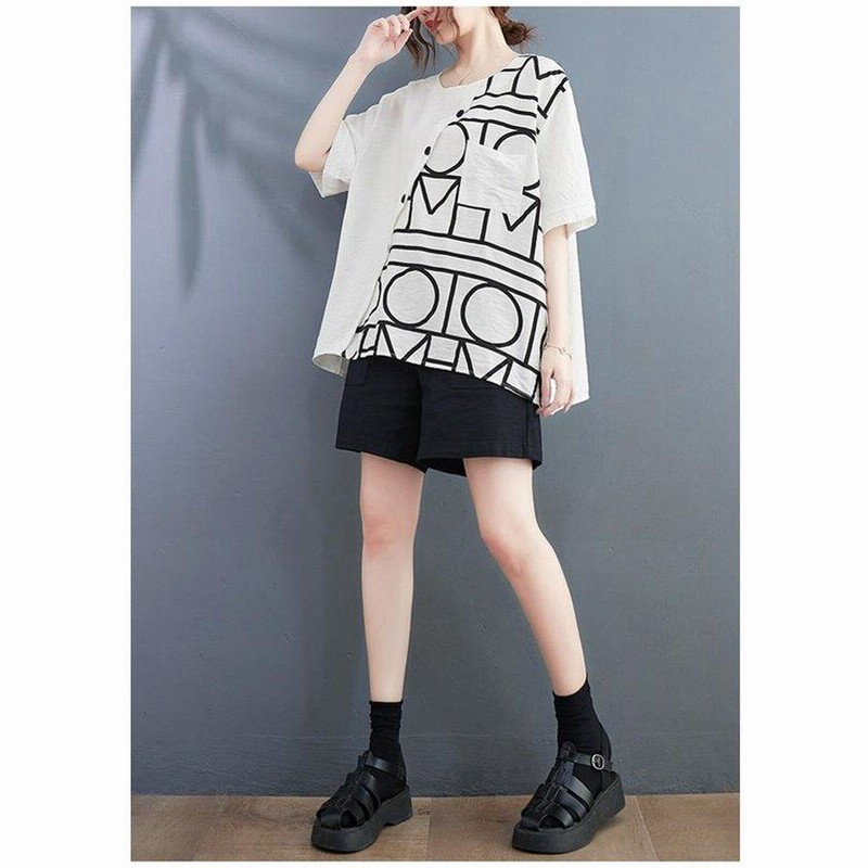 ミニワンピース ゆったり 着痩せ 夏コーデ ラウンドネック 大きい