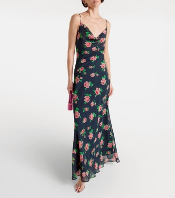Rotate Tazzy floral open-back slip dress