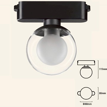 【編織軌道】6W 球泡玻璃球燈 F05-CT16-B80-BK