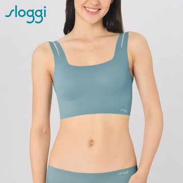 sloggi-ZERO FEEL FLOW Top 零感系列方領背心式無鋼圈內衣 石青灰｜88R405 YR