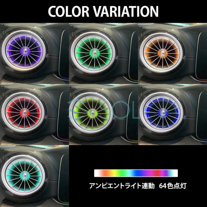 メルセデス ベンツ Eクラス w213 アンビエント ライト 送風口 Fr&Rr ベンツ Eクラス (W213) アンビエントライト連動エアコン吹き出し