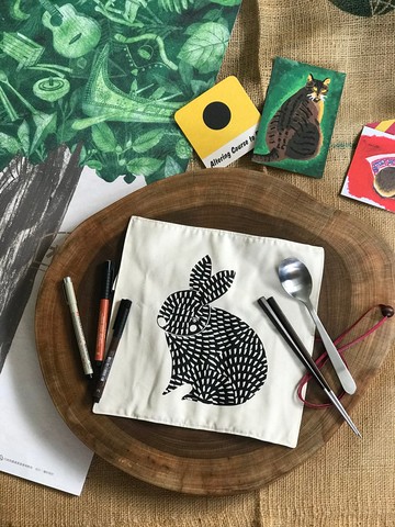 Weimom's 野兔草原 環保筷布捲  台灣製造手作良品