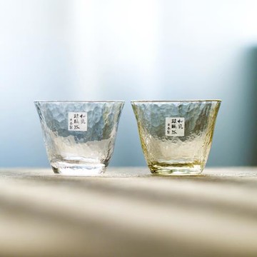 日本進口東洋佐佐木日式簡約和風錘目紋品茗杯 玻璃茶杯 功夫茶杯