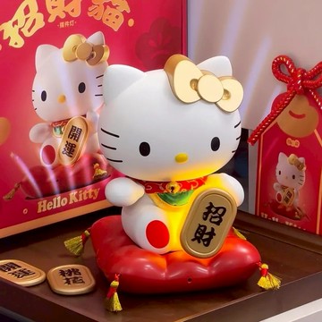 【預購】新年獨家/新年快樂 iSNEAKERS｜Sanrio 三麗鷗 HELLO KITTY 招財貓系列 擺設 感應燈 小燈 禮盒