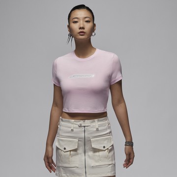 【NIKE】AS W J SS GFX SLIM CROP TEE GC 女 短袖上衣 粉色-HM4903663