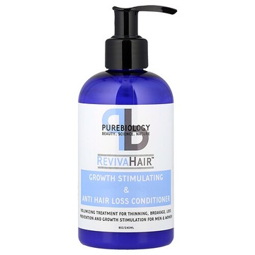 Pure Biology, RevivaHair™，生長刺激和減少頭髮掉落護髮素，8 盎司（240 毫升）