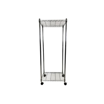 我塑我形 60 x 45 x 155 cm MIT耐重移動式萬用鐵力士鍍鉻二層收納架 置物架 鐵力士架 二層架
