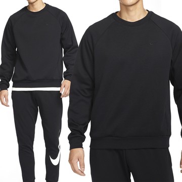 Nike UV Primary LS Crew 男款 黑色 運動 休閒 圓領 上衣 毛圈布 長袖 FZ0972-010