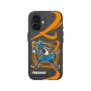 iPhone 16 Clear (相機按鈕) 酷墨灰 - 寶可夢 Pokemon - 戰鬥系列-路卡利歐