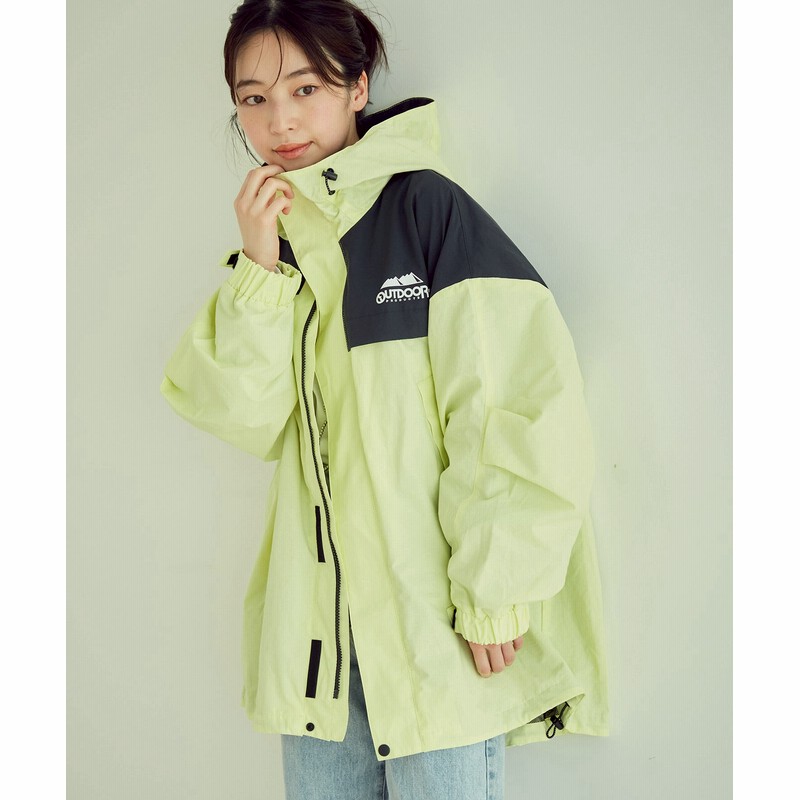ビス Outdoor Productsコラボ 洗濯可 オーバーサイズマウンテンパーカー キミドリ F 通販 Lineポイント最大get Lineショッピング