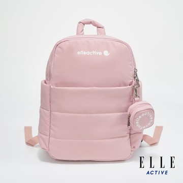 【ELLE ACTIVE】輕量多層收納後背包-淺粉色 (EA25S2FB501-71)