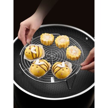 蒸架304不銹鋼蒸饅頭架子家用高壓鍋蒸籠菜支架加厚蒸屜篦隔水燉