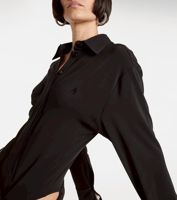 The Attico Cutout draped jersey shirt dress