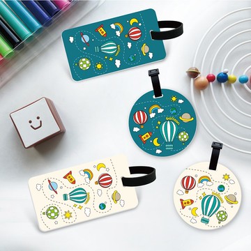 【兒童系列】熱氣球書包吊飾/行李吊牌/生日禮/客製化禮物