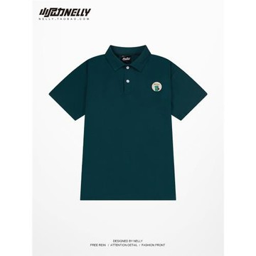 翻領男士潮流刺繡半袖體恤Polo衫