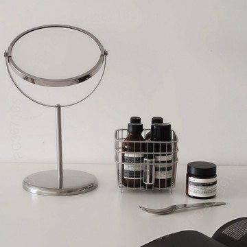 簡約傢居收納籃瀝水高顔值口紅化妝品收納筐衛生間高級置物筐CRUDT01