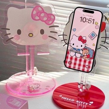 ✨臺灣出貨✨HelloKitty手機支架懶人多功能支架桌面可摺疊平板支架可調節通用