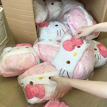臺灣出貨💖樂園四季 粉嫩少女心凱蒂貓披風斗篷宅人家居宿舍空調毯