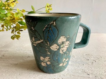 四照花印象咖啡杯_陶器馬克杯