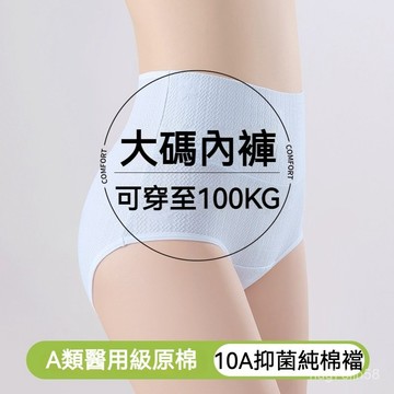 【台灣出貨】100KG大尺碼內褲 純棉抗菌襠內褲 高腰收腹內褲 彈力內褲 無痕內褲 提臀收腹內褲 舒適貼身內褲 女生內褲