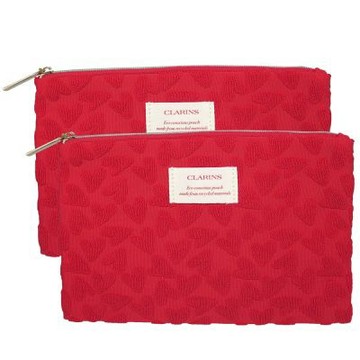 CLARINS 克蘭詩 璀璨愛心化妝包*2(公司貨)