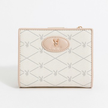 PLAYBOY - 短夾 Graceful系列 - 米白色