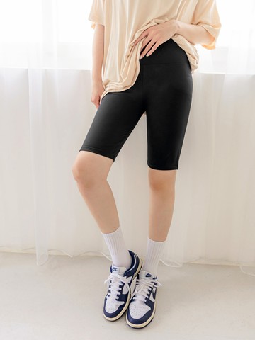 高腰收腹高彈力五分短褲