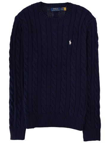 polo ralph lauren maglia a trecce con logo