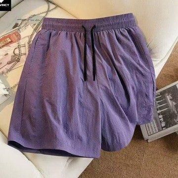 短褲子女  夏季冰絲速乾工裝褲闊腿短褲子女薄款寬鬆顯瘦大尺碼外穿熱褲運動褲  WHv
