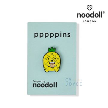 【noodoll】琺瑯別針｜Riceananas Boba 珍奶鳳梨娃娃
