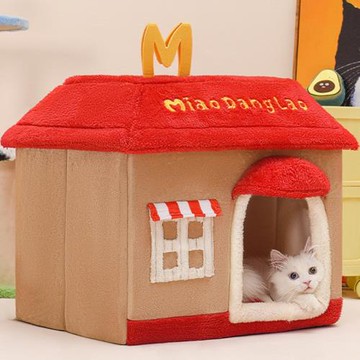 貓窩冬季保暖封閉式貓別墅貓咪房子安全感封閉式小型犬窩可拆洗