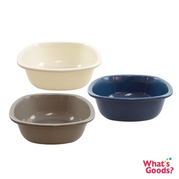 台灣製 D9677素色輕巧方型水盆/臉盆