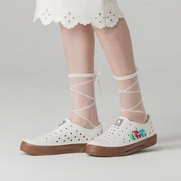 moz 瑞典 駝鹿 雙色洞洞餅乾水鞋 (牛奶焦糖)