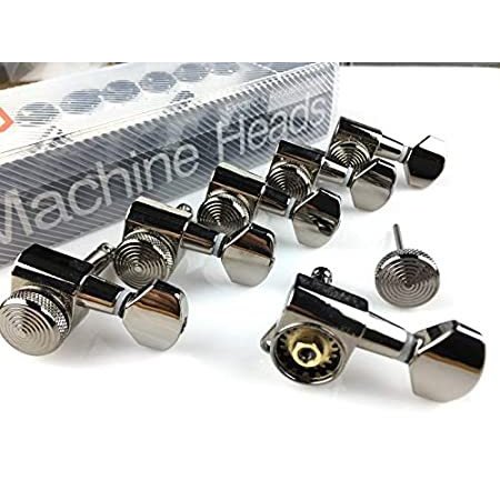 Guitar Parts Tuning Pegs Locking Tuners Electric Machine Lock Nickel Black JN-07SP