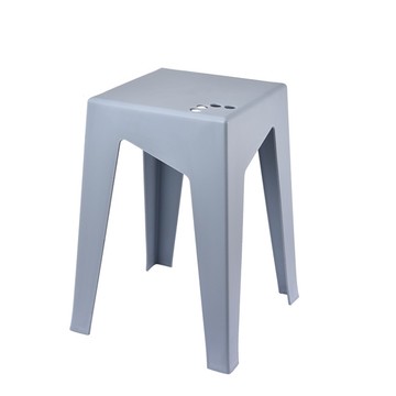 ★免運★ 一體成形造型鏤空方凳-大號(藍色) [大買家]