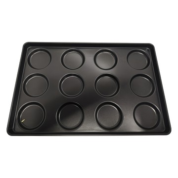 SaNNeNg 三能 1000系列 不沾4吋12連平底漢堡烤盤 SN1617 600 x 400 x 40mm  60cm  1個